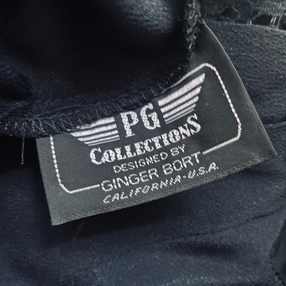 Vintage PG Collections Ginger Bort black lace back Jumpsuit - Picture 9 of 10